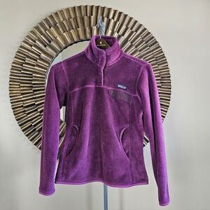 Patagonia Women's Plum Purple Fleece Quarter-Zip Pullover